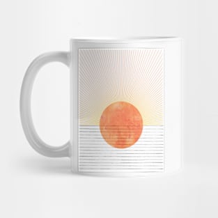 Abstract orange sun Mug